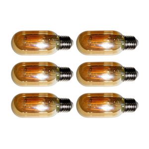Lampadas De Led Kit 6 Multi Filamento Retro Iluminação Bivolt 30w Vintage