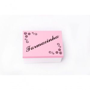 Caixa Personalizada Farmacinha 100% Mdf (17x12x08) Rosa