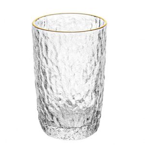 Jogo 2 Copo Cristal Martelado Fio De Ouro Petra 330ml - Lyor