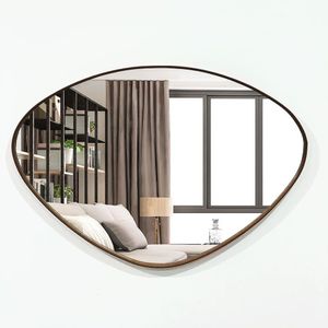 Espelho Orgânico Horizontal 44x64cm Com Moldura Cor Preto