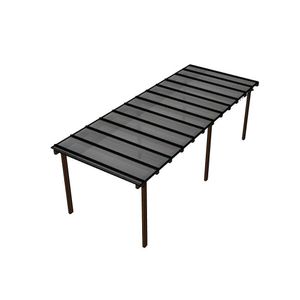 Kit Policarbonato Cinza Refletivo 6mm 8,00m X 3,00m - Perfis Naturais