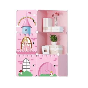 Guarda-roupa Modular Infantil Estante Prateleira Organizador De Brinquedos Sapateira 6 Nichos Kangur