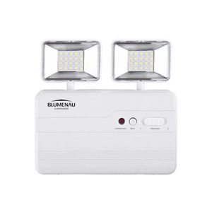 Luminária De Emergência Bloco Autônomo Led Blumenau 2 Faróis 5w Bivolt
