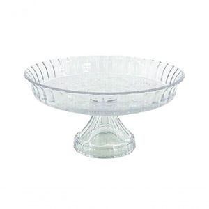 Prato Para Bolo Vidro C/ Pe 30cm