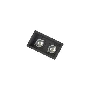 Spot Embutir Recuado Save Energy 2 Lâmpadas Mr11 Gu10 Bivolt Preto