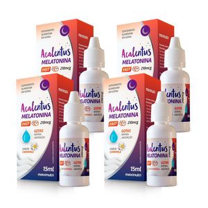 Kit 04 Acalentus Melatonina + Camomila Maxinutri Gotas 15ml