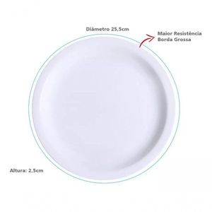 Kit 12 Pratos De Mesa Porcelana Iguaçu Almoço Jantar Germer