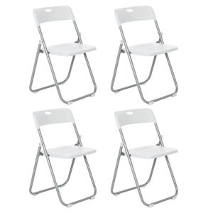 Kit 4 Cadeiras Dobravel Fort Bar Restaurante Lanchonete Eventos Branco