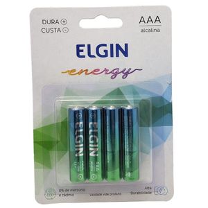 Pilha Alcalina Aaa Elgin Energy Lr03 1,5v Palito 1 Unidade