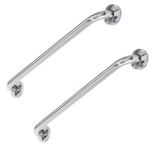 Alça Apoio Inox 60Cm Kit 2 Uni Barra Banheiro Idoso Cadeira