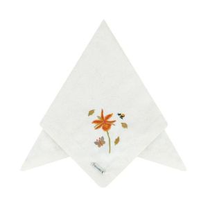 Guardanapo Em Tecido Linhão Bordado 40x40cm Mameg Flora