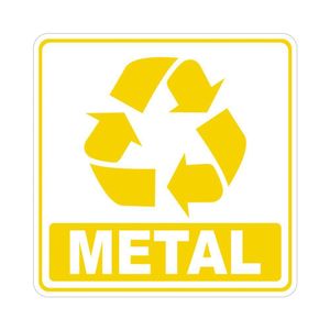 Adesivo Lixo Reciclavel 10cmx10cm Nome Do Desenho Metal