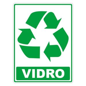Adesivo Lixo Reciclavel 20cm X 15cm Nome Do Desenho Vidro