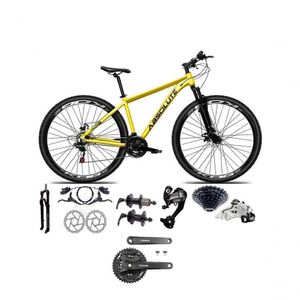Bicicleta Aro 29 Absolute Nero 5 Câmbios 27v Shimano Altus Freios Hidráulicos - Amarelo Tam.15