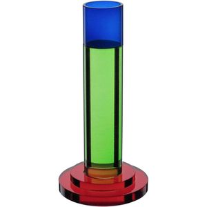Castiçal Decorativo Porta Vela Home&co Eco Crystal 14x7x7cm Multicolorido