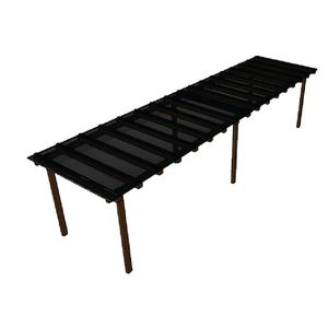 Kit Policarbonato Fume 4mm 8,00m X 1,50m - Perfis Naturais