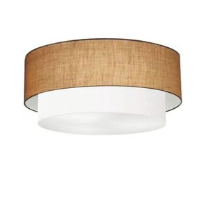Plafon para Quarto Cilíndrico Cúpula Palha Branco
