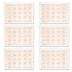 Toalha De Geladeira Pvc Rendado Kit 04 Peças Balão Bege Fl1522