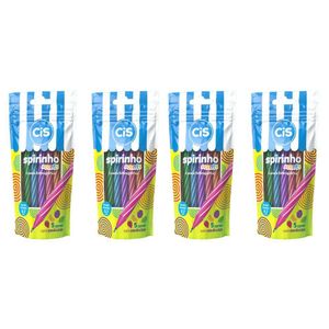 Kit 4 Blister Caneta Esferográfica Mini Cis Spirinho Scents Com Cheirinho Com 5 Cores