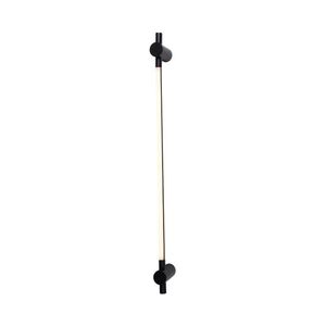 Arandela Nordecor Lina 60cm 9w Led Bivolt Preto 3000k Luz Amarela