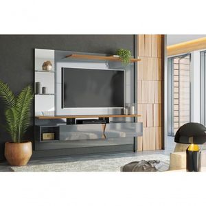 Painel Intense Painel Para Tvs Até 55'' 2 Portas Cinza Perolizado-tauari Lukaliam
