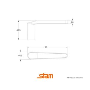 Fechadura Inox Polido Broca 40 - Stam Externa 803/03