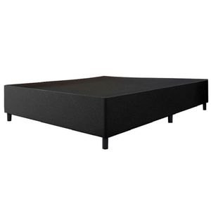 Cama Box Base Casal King 1,93m Suede Marsala Preto