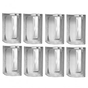 Kit 8 Bloco De Vidro Canto P/ Acabamento 19x19x8 Tradestar