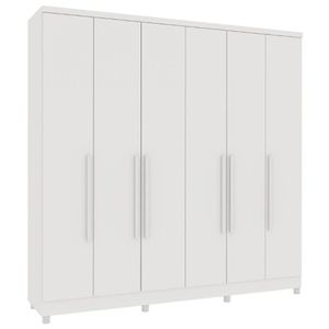 Guarda Roupa Casal Veneza 6 Portas 4 Gavetas Tcil Móveis Branco