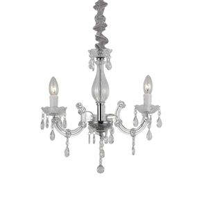 Lustre Treviso Maria Tereza Transparente 3 Braços E14 Llum