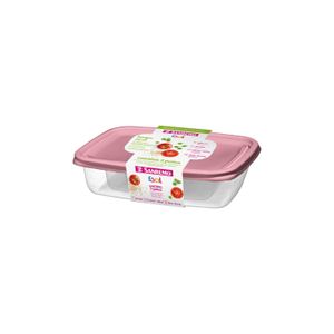 Conjunto de Potes Retangulares Fácil Rosa 3pçs - Sanremo