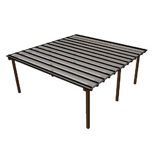 Kit Policarbonato Cristal 4mm 6,00m X 6,00m - Perfis Naturais