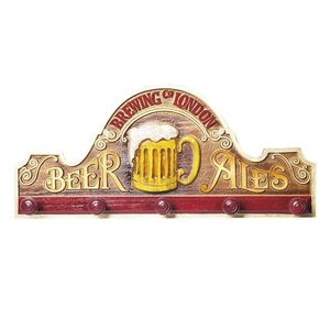 Placa Decorativa Suporte Canecos, Cabide - Beer Ales
