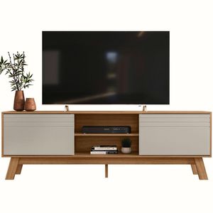 Rack Bancada Para Tvs Ate 70 Dubai Nature Off White Plla