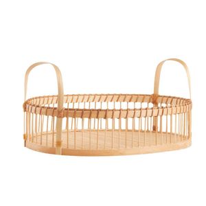 Bandeja Oval Em Bambu Mart 29x22cm