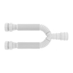 Sifão Tubo Extensivo Duplo Universal Branco 1,1mt - Blukit