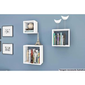 Cubo de Quarto Nicho Triplo AM 3078 Branco - Movelbento