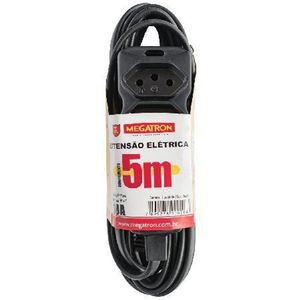 Extensao Cabo Pp Plano 3x0,75 5 Metros Pt 58