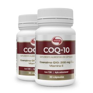Kit 2 Coenzima Coq-10 200mg Vitafor 30 Cápsulas