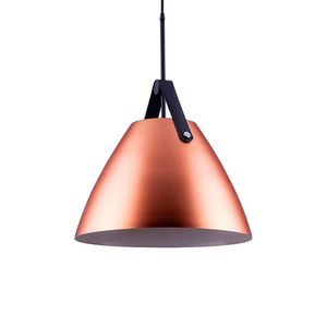 Lustre Pendente Startec Rpx Couro E27 Bivolt Cobre