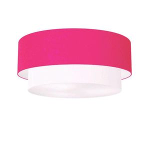 Plafon Para Sala Cilíndrico Cúpula Rosa Pink Branco