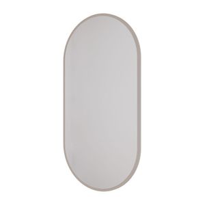 Espelheira Oval Para Sala De Estar 103x53 Cm Jade Cimol Off White Off White