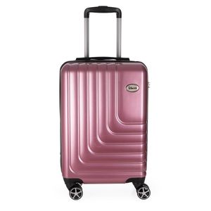 Mala de Bordo Pequena Para Viagem em Abs Ika Flex Cadeado Integrado Rodas Duplas 360 - Rosê, P