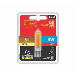 Lâmpada G9 Filamento Led 3w 2200k âmbar 220v