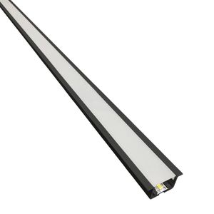 Perfil De Led De Embutir Save Energy Lls Flex Ii 2 Metros Led 5700k Preto