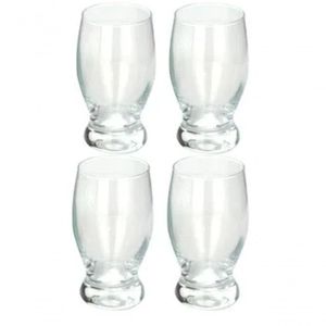 Jogo 4 Copos De Vidro Agua Cerveja Suco 248ml Taça