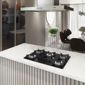 Cooktop Terim Safe Ferro Fundido 5 Bocas a Gás Preto Bivolt