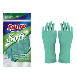 Luva Sanro Soft Verde Revestida Grande