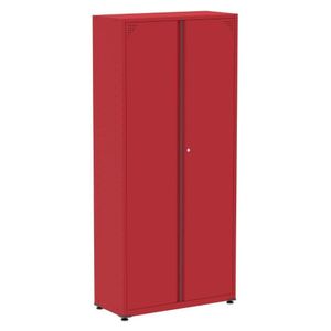 Armário Alto 2 Portas Pandin 80 Cm (largura) Inmetro Estrutura E Portas Aço Vermelho C- Chave