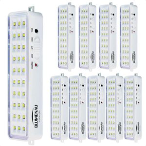 Kit 10 Luminárias De Emergência Blumenau 30 Leds Recarregável Bivolt